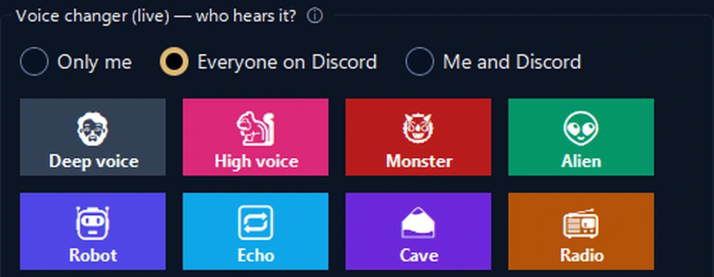 Live voice changer