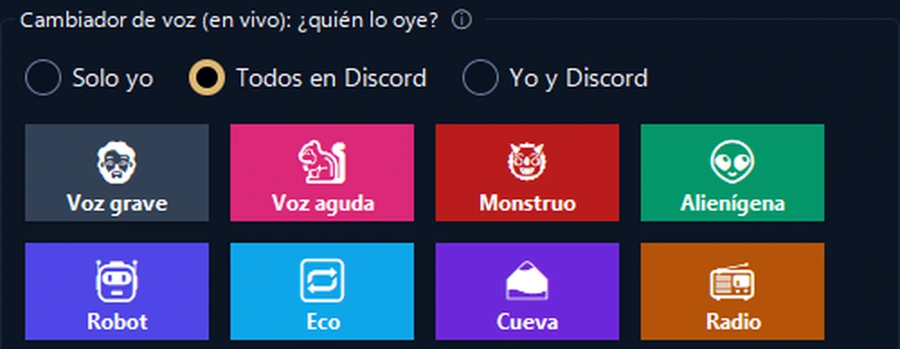Cambiador de voz en vivo