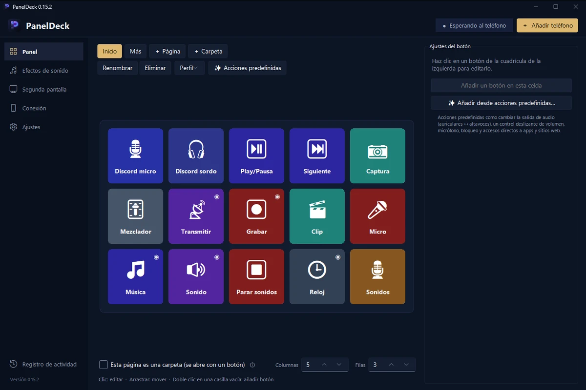 El programa PanelDeck para Windows