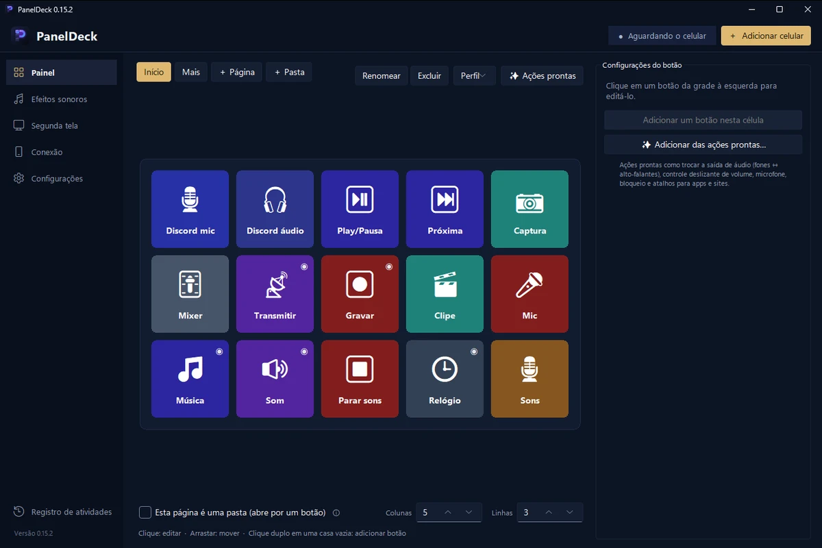 O programa PanelDeck para Windows